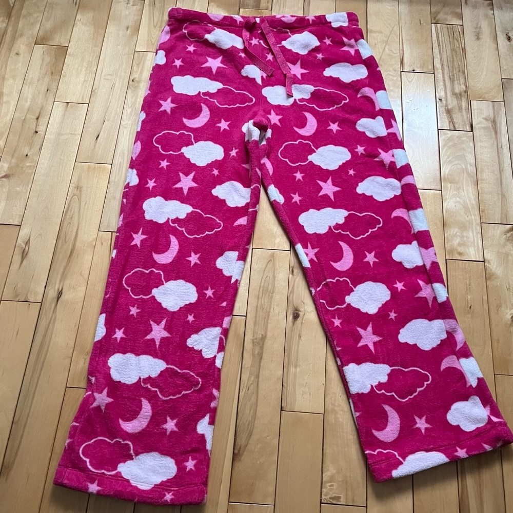 Pyjama Pants Size 12-14 Large Pink & White